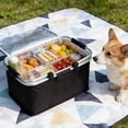 thumbnail image 6 of Collapsible Insulated Picnic Basket - Waterproof Oxford Fabric Portable Cooler Basket with Aluminum Handles for Outdoor Camping, Picnics & Beach Trips (1pc,Size/Colour as Pictured), 6 of 6