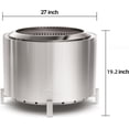 thumbnail image 6 of OutVue 27 inch Stainless Steel Smokeless Fire Pit, Outdoor Smokeless Firepit, Wood Burning Fire Pits for Camping, Bonfire, Low Smoke Firepit for Outside (Vertical Hole), 6 of 6