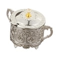 thumbnail image 3 of QualitChoice Decorative Sugar Jar Candy Bowl Container Adds Of Sophistication To Kitchen Decor Candy Jar Silver 14.8x9x10.1cm, 3 of 6
