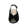 thumbnail image 5 of PEERAGE Kelsey Women's Wide Width Casual Dress Peep-Toe Suede Slingback Flats, 5 of 7