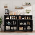 thumbnail image 2 of Buffet Sideboard Cabinet with Storage, 55inch Large Farmhouse Kitchen Storage Cabinet with 4 Doors and Adjustable Shelves, for Kitchen, Dining Room, Living Room, 2 of 8