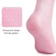 thumbnail image 4 of Pair Silicone Moisturizing Socks for Dry Cracked Skin Non-Slip Pedicure Callus Softener Pink Size L, 4 of 4
