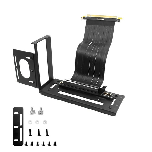Support de Carte Vidéo GPU Vertical Support de Carte Vidéo en Alliage d'Aluminium Support de Carte Graphique PC Support de Boîtier d'Ordinateur avec Câble