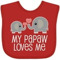 thumbnail image 3 of Inktastic Papaw Grandpa Loves Me Gift Boys or Girls Baby Bib, 3 of 4