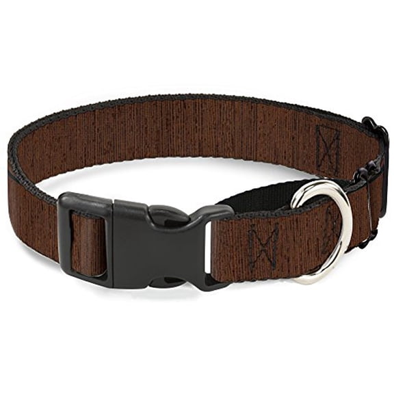buckle-down wood grain vertical brown martingale dog collar