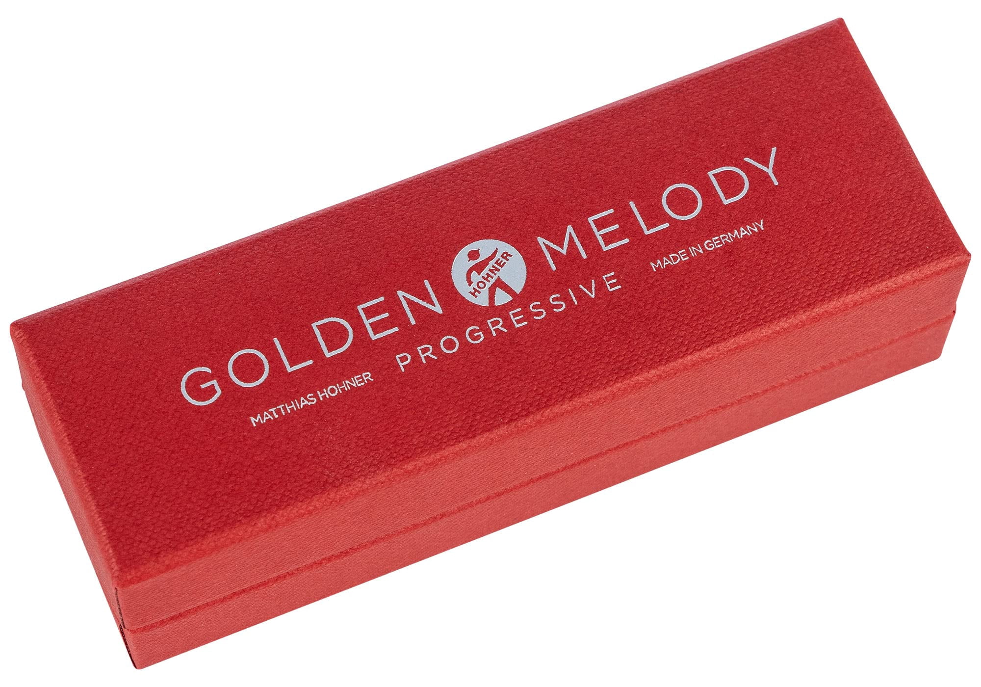 Hohner Golden Melody Harmonica Bundle with Carrying Case, Key Stickers, Harmonica Beginner Manual, and Austin Bazaar Polishing Cloth - Key of F