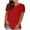 Red, variant on Horkkom Plus Size Tunic Tops for Women Crew Neck Solid Color Short Sleeve Shirts Summer Casual Loose T Shirts(S-3XL)