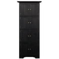 thumbnail image 3 of YIYADO Storage Cabinet, 4 Shelf 72" Corner Kitchen Pantry Storage Cabinet with 8 Doors, Home Farmhouse Bookshelf Cabinet, Black, 3 of 6