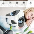 thumbnail image 3 of Orinice Panda Bamboo Playful Warm Lightweight Blanket Soft Fleece Blankets All Seasons Decor Gift Blanket 60x80in, 3 of 6