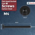25Pcs[M4-0.7x45] Flat Head Socket Cap Screw Countersunk Bolt - Walmart.com