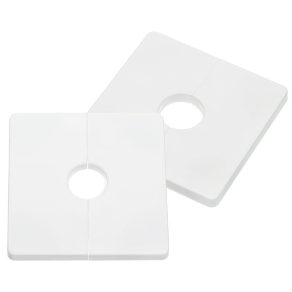 2Pack ABS Plastics Wall Split Flange, 22mm Diameter Escutcheon Plate, White
