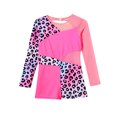 thumbnail image 3 of YEAHDOR Girls Long Sleeve Gymnastics Jumpsuit Colorful Prints Biketard Dancewear Pink Leopard 6, 3 of 7