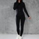 thumbnail image 2 of Conjunto de Yoga Gibobby Mujer Otoño Invierno Color Sólido Cremallera Soporte Cuello Chaqueta Deportiva Fitness, 2 of 5