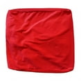 thumbnail image 1 of Rongfmy High Stretch Velvet Square Ottoman Cover Elastic Bottom for Living Room Washable Red, 1 of 9