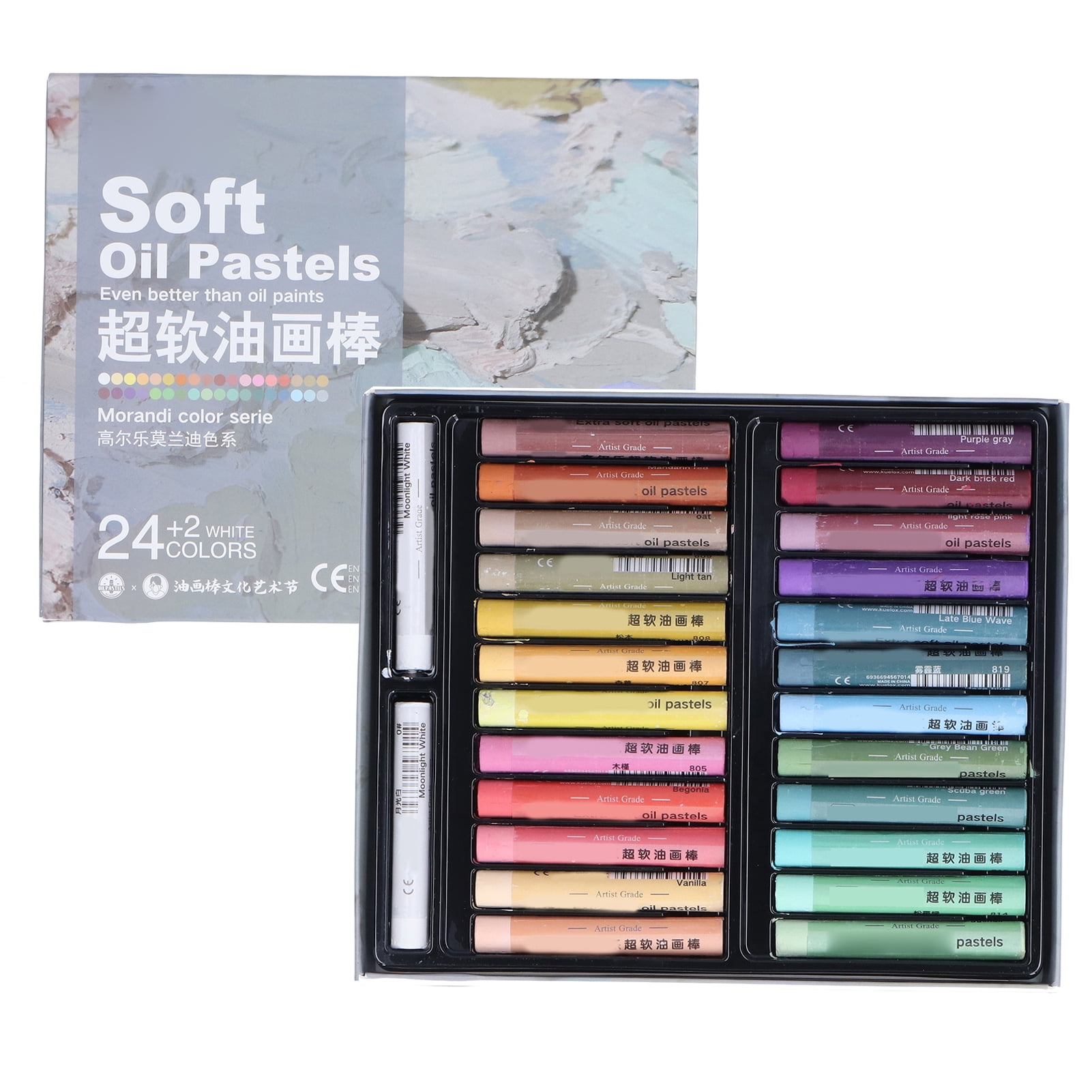 Oil Pastels, Safe Reliable Pastel Crayons Glossy Uniform For Home For