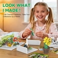 thumbnail image 6 of BlissBox 6-Pack Floating Shelves for Wall Compatible with Lego Building Bricks, Flower Garden Theme Background Panel, 5x5.5inch Dual-Sided 16x17 Studs for Toy Brick Storage and Display, White, 6 of 9