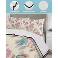 thumbnail image 4 of Quilts Full Size, Retro Floral Soft Comforter Bedding Set for Bed, Farmhouse Botanical Leaves Flowers Lightweight Quilted Bedspread with Pillow Cover(2 Pieces) for All Season, 78x90 Inch, 4 of 6