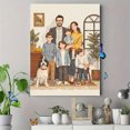 thumbnail image 4 of Toile Murale Portrait de Famille Heureuse 15,75 X 11,81 Pouces, 4 of 8