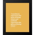 thumbnail image 2 of ArtsyQuotes 12x14 Black Modern Framed Museum Art Print Titled - Paul Tillich Quote: Solitude, 2 of 5
