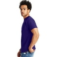 thumbnail image 3 of Hanes Beefy-T Unisex Short Sleeve T-Shirt Purple M, 3 of 6