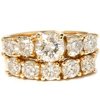 Pompeii 2 1/2ct Round Diamond Matching Wedding Set 14K Gold (H/I,I1)