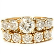 Pompeii 2 1/2ct Round Diamond Matching Wedding Set 14K Gold (H/I,I1)