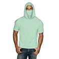 thumbnail image 2 of Penkiiy Men's UPF 50+ Sun Protection Short Sleeve Hoodie with Face Mask | Lightweight Fast-Dry Anti-UV Fishing Shirt | Summer Must-Have, Outdoor Activewear, 2 of 8