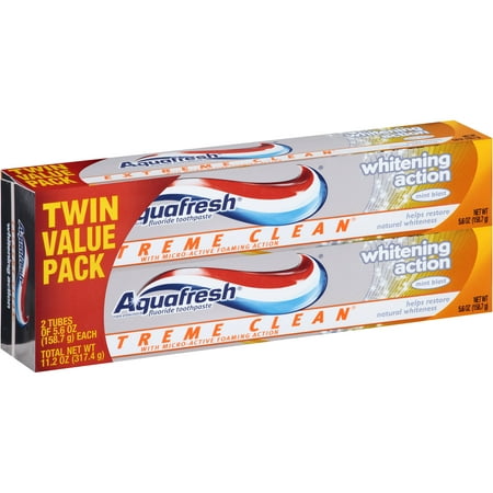 Aquafresh Extreme Clean Whitening Action Toothpaste - 2ct/5.6oz