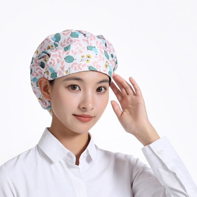 Gorro de trabajo transpirable para alimentos, bolsa para el cabello, aceite de cocina, humo, restaurante, gorro de chef, gorro de enfermera para el hogar y la salud