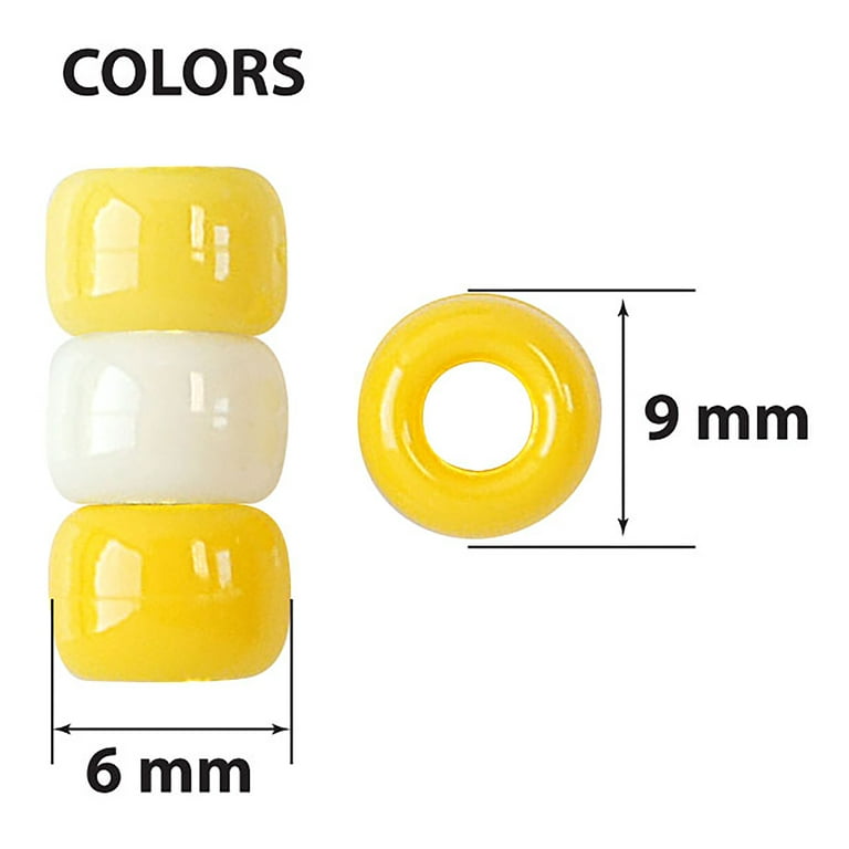 Hello Hobby -Ombre Mix 9x6mm Plastic Pony Beads, 500 Pieces
