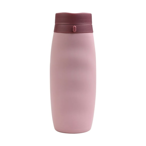 Hervidor plegable (1 unidad), botella de agua plegable de 600 ml, diseño esférico sin BPA, hierve y enfría, ideal para deportes al aire libre y senderismo (rosa).