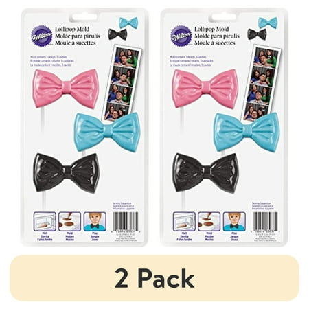 (2 pack) Wilton Bow Candy Lollipop Mold