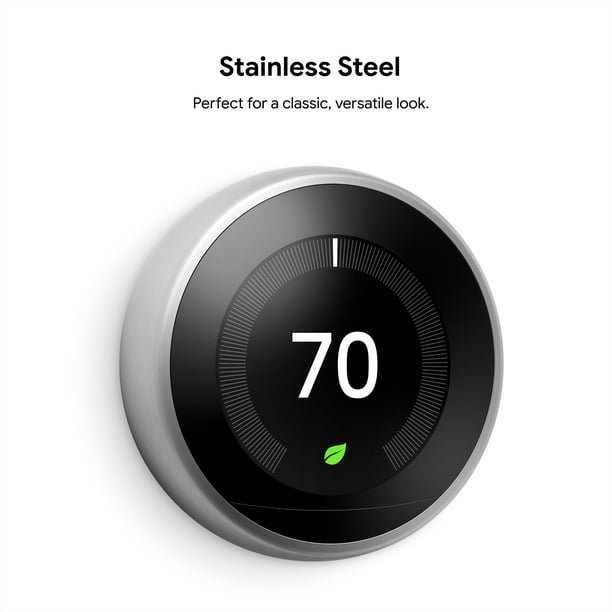 Google Nest Learning Thermostat 3rd Generation Stainless Steel