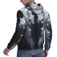 thumbnail image 6 of Wukai Elegant Feathered Floral Wings Print Men Hoodies Fleece Sweatshirts Long Sleeve Sweaters Pullover Fall Outfits Winter Clothes-X-Large, 6 of 7