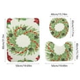 thumbnail image 2 of Birdeem Christmas Bathroom Sets, Christmas Decoration Bathroom Floor Mat Three-Piece Set Water Absorbing Fast Drying Non Slide Foot Mat Crystal Velvet Floor Mat Machines Washable, 2 of 6