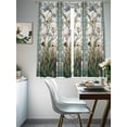 thumbnail image 3 of Vintage Floral Semi Sheer Window Curtains 63 Inches Long, Retro Abstract Art Summer Flowers Watercolor Rod Pocket Voile Silky Chiffon Curtain Light Filtering Drapes for Living Room, 52"x63", 2 Panels, 3 of 9