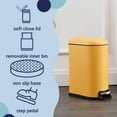 thumbnail image 3 of happimess Roland Mini 2.6-Gallon Step-Open Trash Can, Daffodil Yellow, HPM1009L, 3 of 7