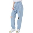 thumbnail image 4 of Women's Loose High Waist Denim Trousers, 4 of 5