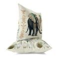 thumbnail image 2 of Elephant Lines Throw Pillow in Gray 18 x 18, 2 of 5