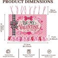 thumbnail image 2 of Valentine Oven Skirts Buffalo Plaid Pink Heart Style Farmhouse Tie Top Oven Curtain for Door Decorative Stove Cover Ribbon Ties Use for Oven Dishwashers Washing Machine, 2 of 7