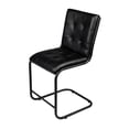 thumbnail image 2 of Moti Upholstery Kurtz 22" Modern Metal/Leather Counter Chair in Black, 2 of 2
