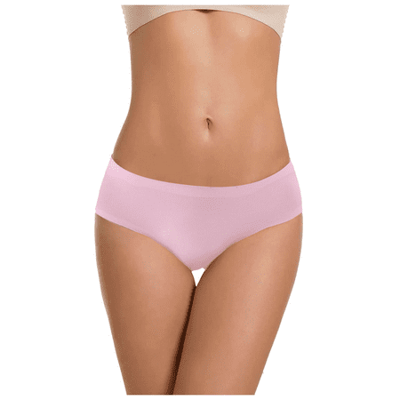 Fulorrnie Underwear for Women Seamless Breathable Comfort Sport Panty High Waist Banded Moisture Wicking Stretchable Panties Pink XL