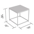 thumbnail image 2 of Safdie & Co. Table D'Appoint 16L Carré Brun Récupéré, 2 of 4