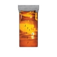 thumbnail image 2 of Ambesonne Nature Fitted Sheet & Pillow Sham Set, Birds Flying at Sunset, Full, Orange, 2 of 3