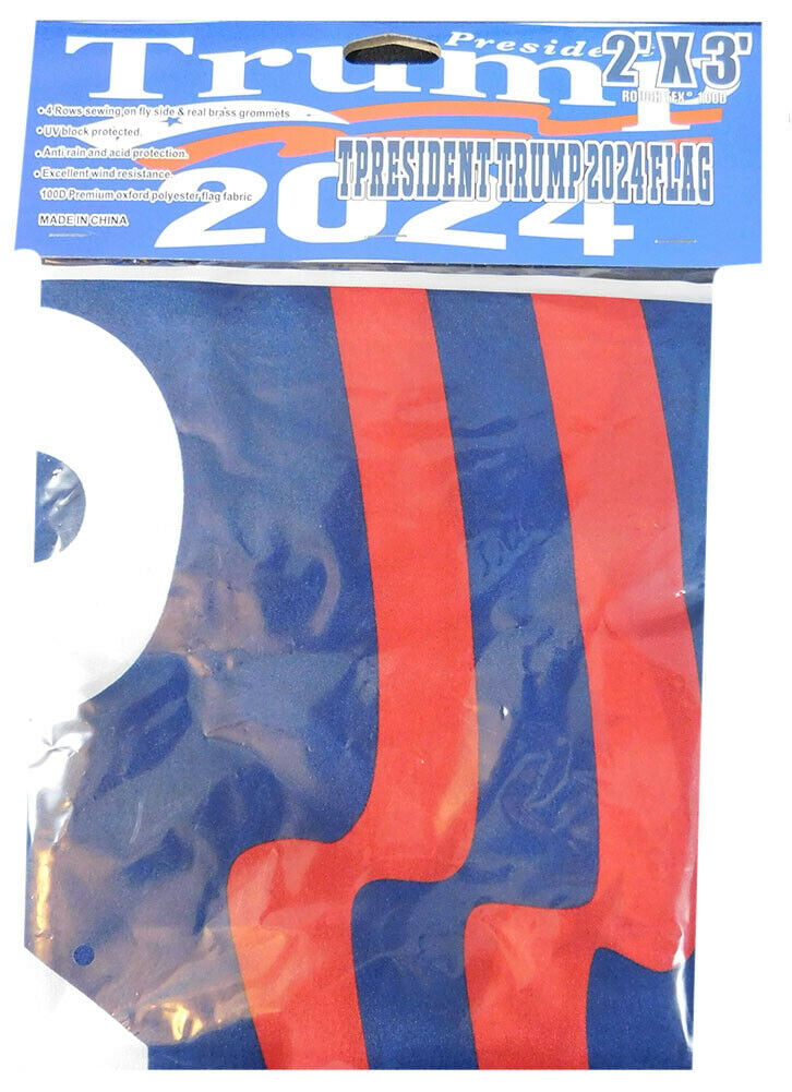 2x3 Trump 2024 Blue Premium Quality 100D Woven Poly Nylon 2'x3' Flag Banner 