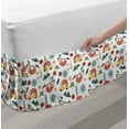 thumbnail image 2 of Jungle Nursery Bed Skirt, Flowers Leaves and a Sloth on a Bus with Branches Botany Scene, Elastic Bedskirt Dust Ruffle Wrap Around for Bedding Decor, 4 Sizes, White and Multicolor, by Ambesonne, 2 of 2