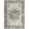 thumbnail image 2 of Senfot 6x9 Area Rugs,Washable Area Rugs with Non-Slip Backing, Low-Pile Vintage Large Rug for Bedroom,Living Room,Dining Room Brown, 2 of 8
