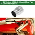 thumbnail image 2 of Adaptador de tubo reductor concéntrico de codo de doblador de escape mandrel de 2.25 a 2.75 pulgadas OD, 2 of 7