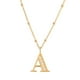 thumbnail image 2 of Collar Inicial de Mujer Letra A LuckyLy, Acero Inoxidable, Baño de Oro 18k y Zirconia Cúbica, Modelo Olga dorado UNITALLA, 2 of 8