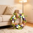 thumbnail image 6 of 12 Inch Easter Wreath with Colorful Eggs, Artificial Flower Wreath for Front Door Wall and Easter Decorations, 6 of 6